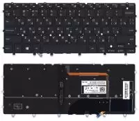 Клавиатура для ноутбука Dell Precision 5510, черная с подсветкой