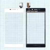 Сенсорное стекло (тачскрин) для Sony Xperia M2 (D2303), M2 Dual (D2302), белый