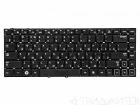 Клавиатура для ноутбука Samsung 300E4A, 300V4A, черная без рамки, горизонтальный Enter