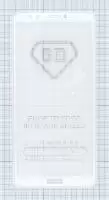 Защитное стекло "Полное покрытие" для Huawei Honor 7C Pro белое
