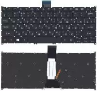 Клавиатура для ноутбука Acer Aspire V5-122P, черная с подсветкой