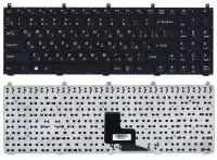 Клавиатура для ноутбука DNS W765S, черная без рамки, плоский Enter