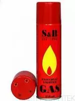 Газ для заправки зажигалок, горелок S&B, 250мл.