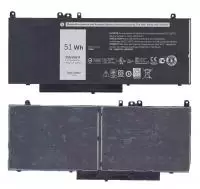Аккумулятор (батарея) 8V5GX, G5M10 для ноутбука Dell Latitude E5550, 6460мАч, 7.4В, черный (оригинал)