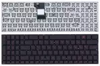 Клавиатура для ноутбука Asus N541, N501, черная, шрифт красный, с подсветкой