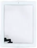 Сенсорное стекло (тачскрин) для Apple iPad 2 (A1395, A1396, A1397), белое с кнопкой (OEM)