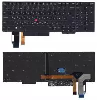 Клавиатура для ноутбука Lenovo ThinkPad E580, черная с подсветкой