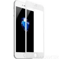 Защитное стекло 6D для Apple iPhone 7, 8 Plus, белый (Vixion)