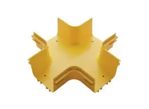 Х-соединитель оптического лотка 120 мм, желтый, LAN-OT120-XT