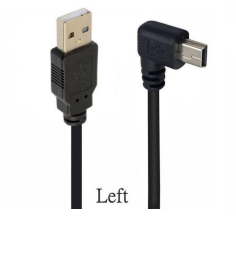 Кабель USB Type A на Mini USB угол влево 1,5 м