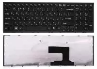 Клавиатура для ноутбука Sony Vaio VPCEL, VPC-EL, черная с черной рамкой