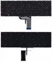 Клавиатура для ноутбука Lenovo IdeaPad 700, 700-17ISK, черная без рамки с подсветкой