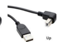 Кабель USB 2.0 на USB-B угол вверх 0,5 м