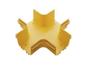 Х-соединитель оптического лотка 360 мм, желтый, LAN-OT360-XT