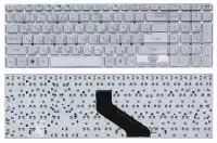 Клавиатура для ноутбука Gateway NV55S, NV57H, NV75S, NV77H, TS45, серебристая
