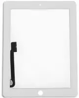 Сенсорное стекло (тачскрин) для Apple iPad 3, 4, белое (OEM)