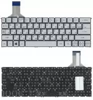 Клавиатура для ноутбука Acer Aspire S7-391, серебристая