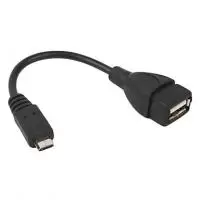 OTG MicroUSB-USB кабель (чёрный 14см)