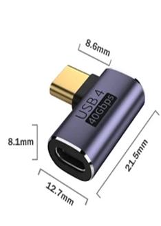 Переходник USB 4 Type C мама-папа угловой тип 2