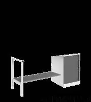 Верстак серии ВР с тумбой с дверцей и 1 ящиком, 1800x630