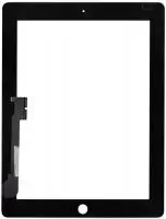 Сенсорное стекло (тачскрин) для Apple iPad 3, 4, черное (OEM)