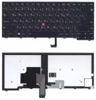 Клавиатура для ноутбука Lenovo ThinkPad T440, T440P, T440S, черная с подсветкой