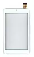 Сенсорное стекло (тачскрин) для Евросеть E-TAB 7.11, белое с рамкой, б.у.