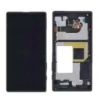 Модуль (матрица + тачскрин) для Sony Xperia Z5 Compact, черный с рамкой