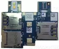 Шлейф/FLC для Asus ZB551KL (ZenFone Go) на разъем SIM, MMC