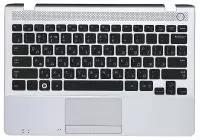 Клавиатура для ноутбука Samsung NP300U1A, NP305U1A, 300U1A, 305U1A, черная топ-панель, серебристая