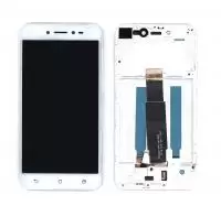 Модуль (матрица + тачскрин) для Asus ZenFone Live (ZB501KL), белый с рамкой