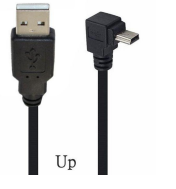 Кабель USB Type A на Mini USB угол вверх 0,5 м