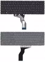 Клавиатура для ноутбука HP Pavilion 15-AB, 15-AB000, 15Z-AB100, черная с белой подсветкой
