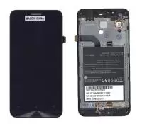 Модуль (матрица + тачскрин) для Asus ZenFone Go (ZC500TG), черный с рамкой