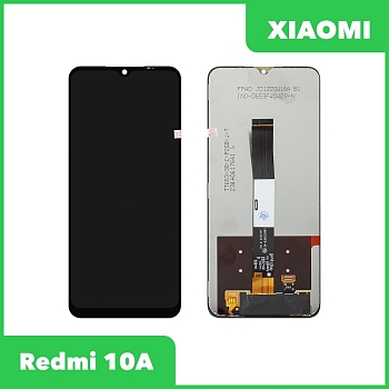 LCD дисплей для Xiaomi Redmi 10A в сборе с тачскрином (черный) оригинал
