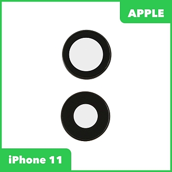Стекло камеры + рамка для Apple iPhone 11 (комплект 2 шт.), зеленый