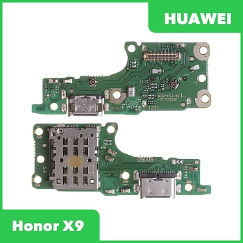 Разъем зарядки для телефона Huawei Honor X9 (ANY-LX1), разъем SIM и микрофон