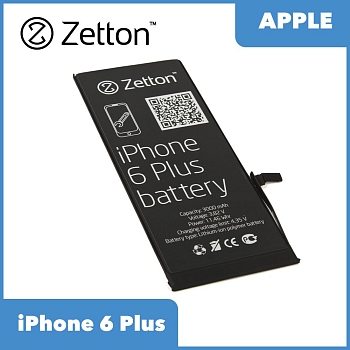 Аккумулятор Zetton для телефона iPhone 6 Plus 3000 mAh, Li-Pol аналог 616-0765