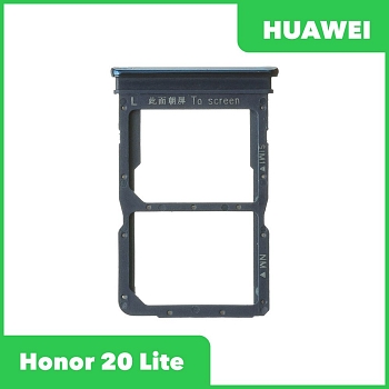 Держатель (лоток) SIM-карты для Huawei Honor 20 Lite, синий