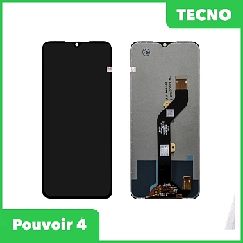 LCD дисплей для Tecno Pouvoir 4 в сборе с тачскрином (черный) Premium Quality