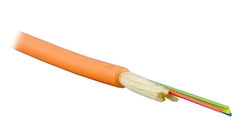 ВО кабель внутренний, Distribution, LSZH, 4 волокна,  MM, OM2, оранжевый, LAN-OFC-DI4-M2-LS