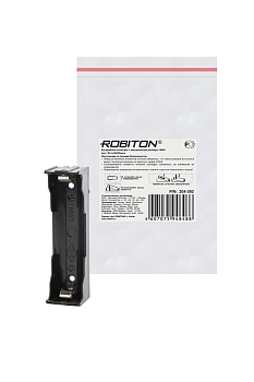Отсек для элементов питания Robiton Bh1x18650/pins с выводами для пайки PK1, 1 штука