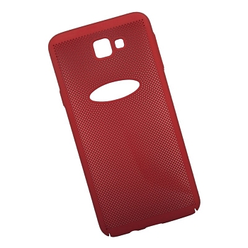 Защитная крышка для Samsung Galaxy J5 Prime (G570F) "LP" Сетка Soft Touch, красная (европакет)