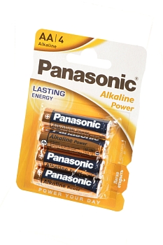 Батарейка (элемент питания) Panasonic Alkaline Power LR6APB/4BP LR6 BL4, 1 штука