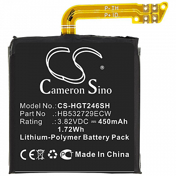 Аккумуляторная батарея CameronSino для Huawei GT2 46mm (CS-HGT246SH) 450mah