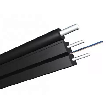 ВО кабель TWT универсальный FTTH Drop с тросом, плоский, steel wire,  нг(А)-LS, 4xOS2 Ultra, белый, TWT-OFC-FUS4-SU-LS-T