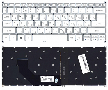 Клавиатура для ноутбука Acer Swift 3 SF314-41, белая с подсветкой