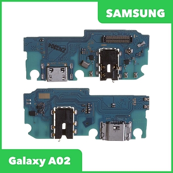 Системный разъем (разъем зарядки) для Samsung Galaxy A02 SM-A022, микрофон (оригинал)