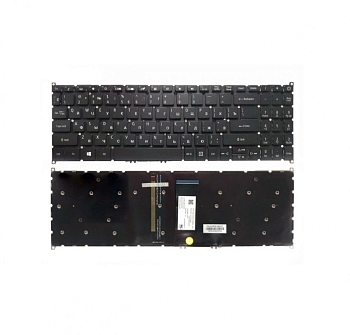 Клавиатура для ноутбука Acer Aspire A515-52, черная с подсветкой