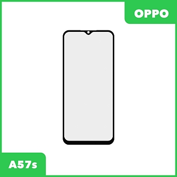 Стекло + OCA плёнка для переклейки Oppo A57s (черный)
